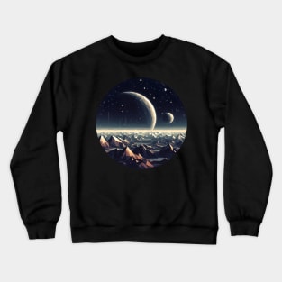 Low Poly Space View Crewneck Sweatshirt